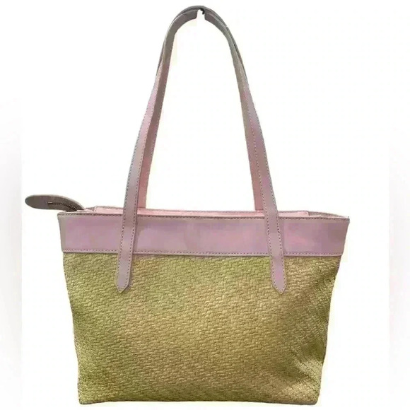 Ted Baker Magdar Magnolia Eyelet Raffia Medium Tote Bag - Picture 2 of 11